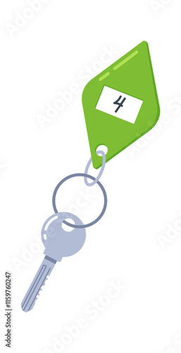 Locker room key with fob