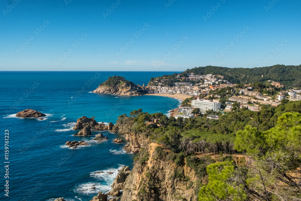 Tossa de Mar town on Costa Brava Mediterranean coast in Catalonia, Spain. Tossa de Mar town on Costa Brava Mediterranean coast in Catalonia, Spain.