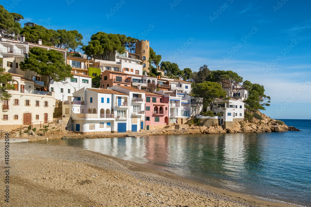 Picturesque Sa Tuna village on the Costa Brava coast in Catalonia, Spain