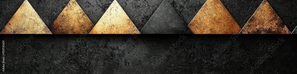 A textured background featuring triangular patterns in gold and black tones. A textured background featuring triangular patterns in gold and black tones.