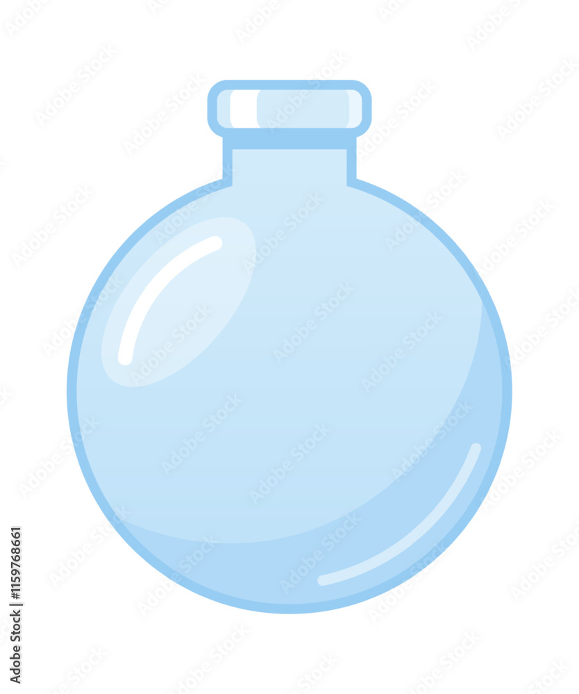 Round flask laboratory equipment vector illustration Round flask laboratory equipment vector illustration