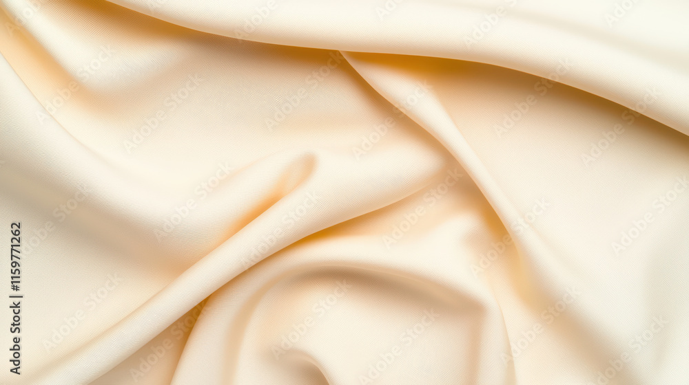 Fototapeta premium Soft cream fabric with elegant folds and smooth texture, perfect for design