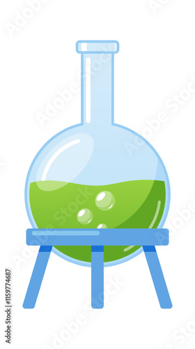 Round bottom glass chemical flask