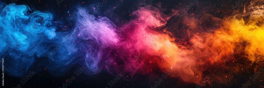 A vibrant cosmic swirl of colorful smoke, evoking a sense of wonder and creativity. A vibrant cosmic swirl of colorful smoke, evoking a sense of wonder and creativity.