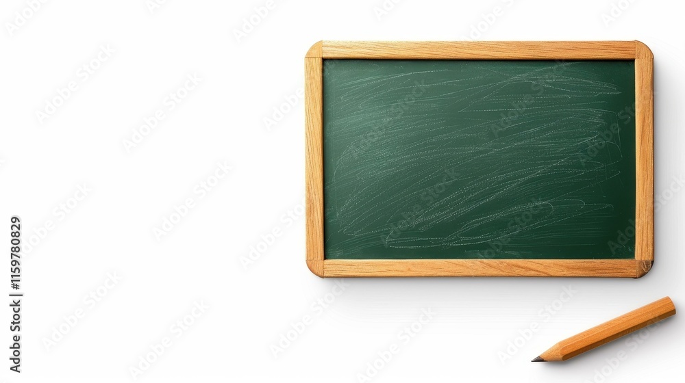 A blank blackboard in a wooden frame, perfect for notes, lessons, or creative ideas on a clean white backdrop. A blank blackboard in a wooden frame, perfect for notes, lessons, or creative ideas on a clean white backdrop.