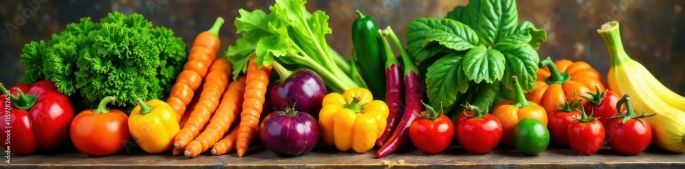 Vibrant veggies, neatly stacked Bright colors, fresh produce , retail, food Vibrant veggies, neatly stacked Bright colors, fresh produce , retail, food