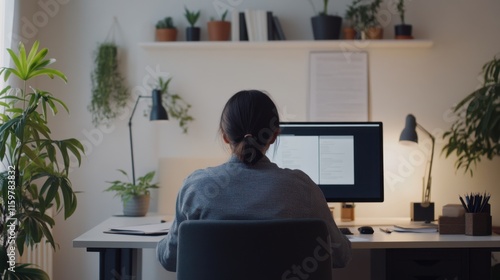 Employee preparing for a job interview with a mock interview session. Featuring interview setup and practice materials