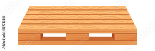 Wooden plank pallet vector illustration