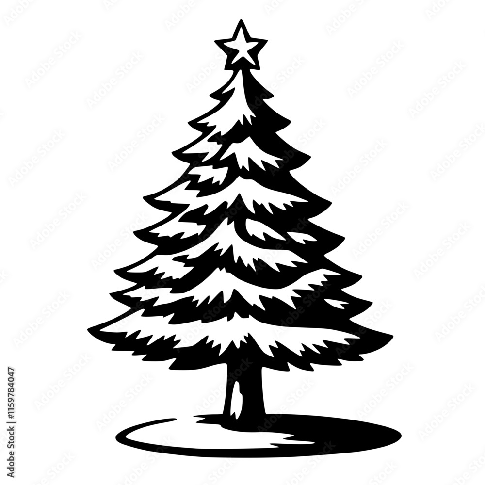 Obraz premium Simple Christmas Tree Vector