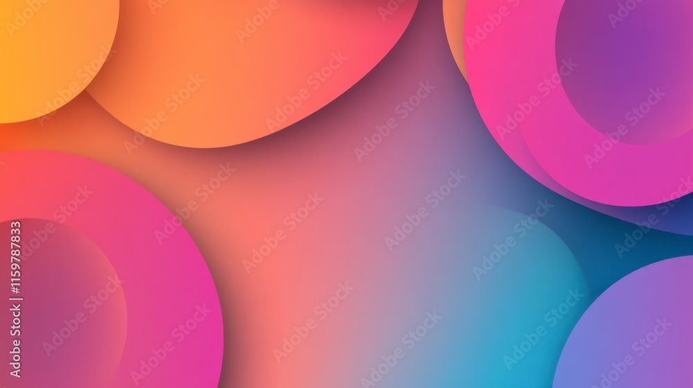 Abstract Gradient Circles Background Design, Joyful Vibe Abstract Gradient Circles Background Design, Joyful Vibe