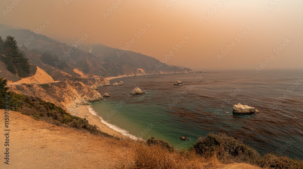 Coastal Scene with Soft Shadows and Natural Light Coastal Scene with Soft Shadows and Natural Light