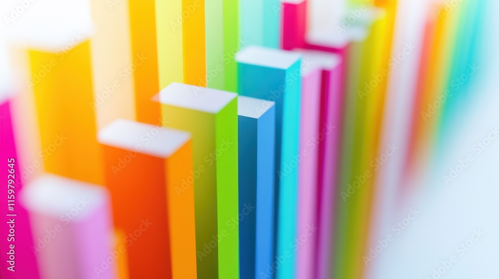 Fototapeta premium GDP impact study. Featuring a stacked area chart on a bright white background