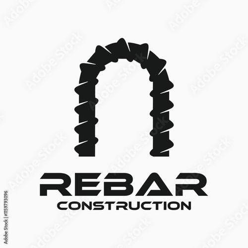 rebar construction industry logo design vector for business company identity
