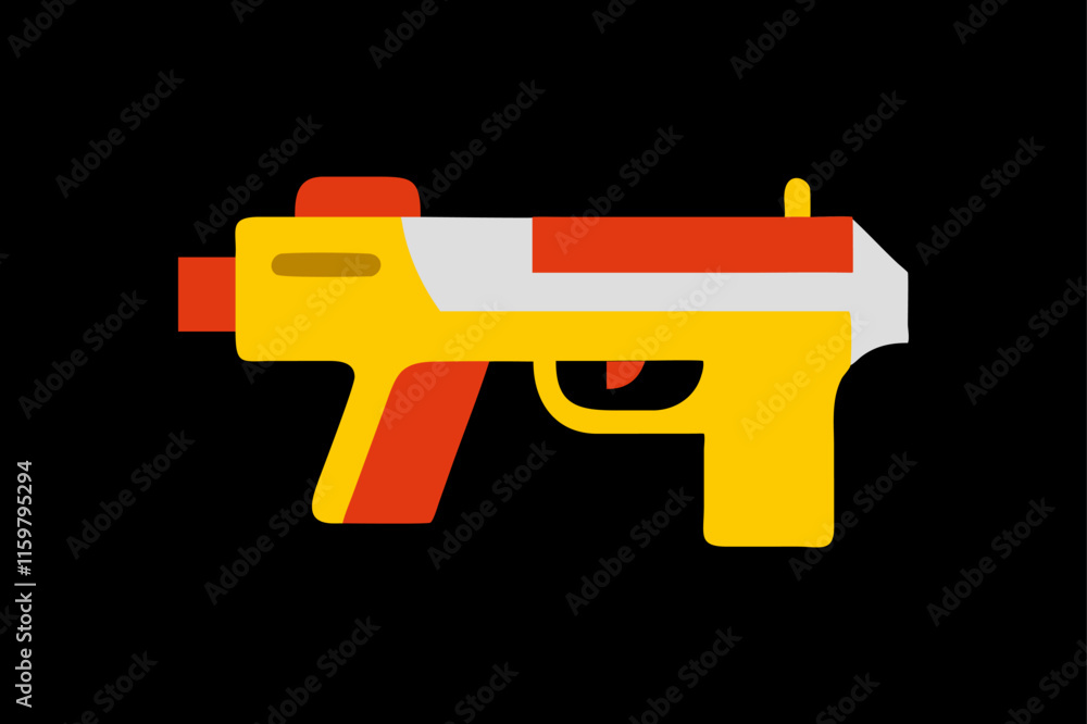 Gun silhouette vector on a white background Gun silhouette vector on a white background
