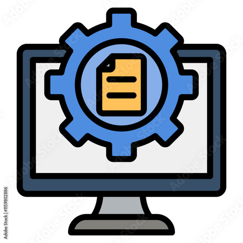 Content Management System Icon Element For Design