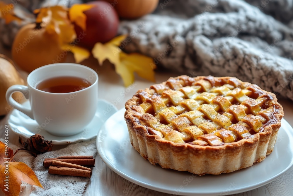 Fall quince tart spiced tea autumn pastries and a warm home