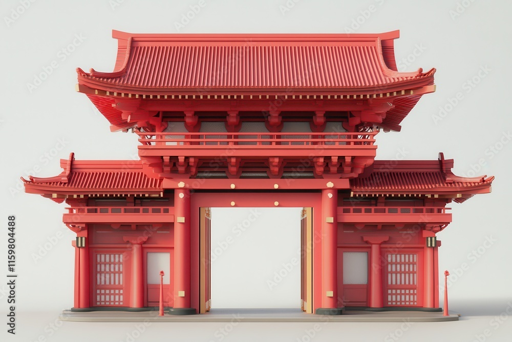 Obraz premium famous historical Japanese red gate