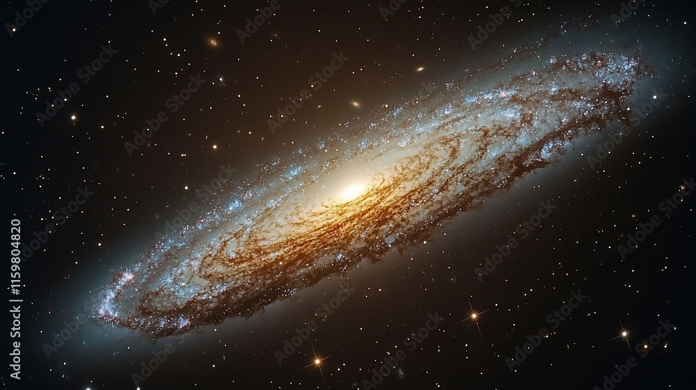 Fototapeta premium Majestic spiral galaxy in deep space.