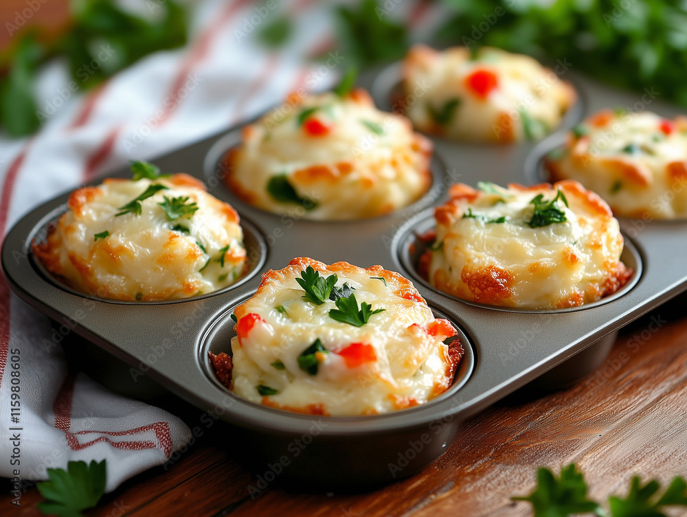 Golden Egg White Bites with Fresh Ingredients Golden Egg White Bites with Fresh Ingredients
