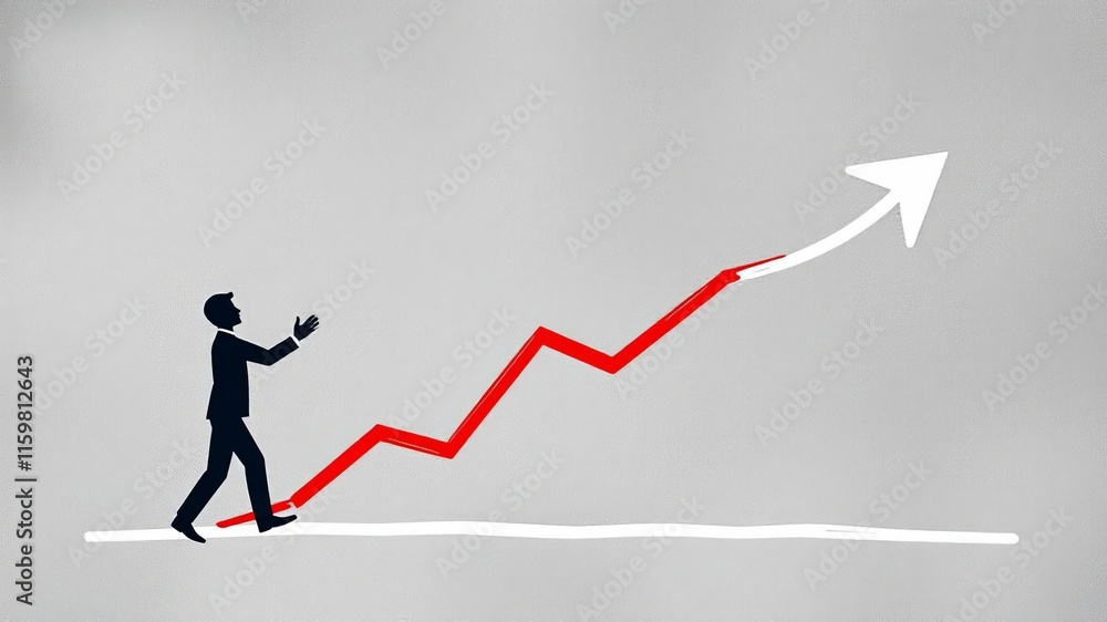 Stick man figures holding rebound arrow shapes symbolizing economic recovery during covid 19 pandemic crisis, success, growth Stick man figures holding rebound arrow shapes symbolizing economic recovery during covid 19 pandemic crisis, success, growth