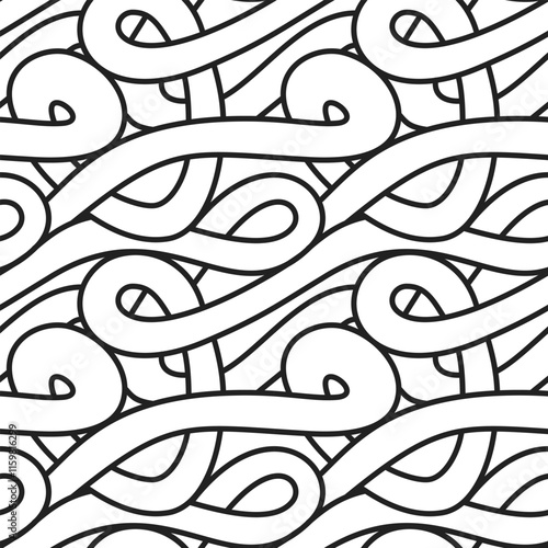 Rope Motif Abstract background. Abstract Rope Texture Pattern background. Rope loop pattern background.