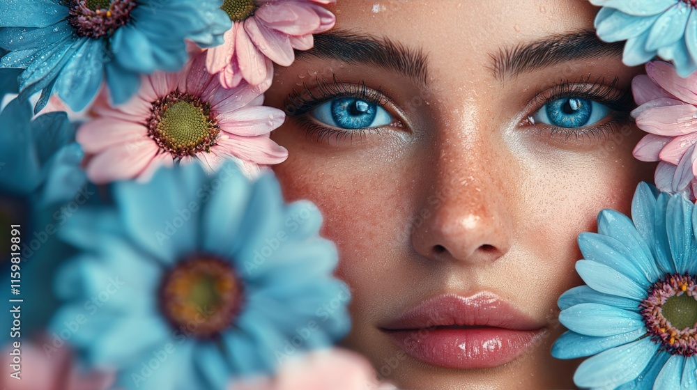 Enchanting Beauty Surrounded by Blooms Enchanting Beauty Surrounded by Blooms