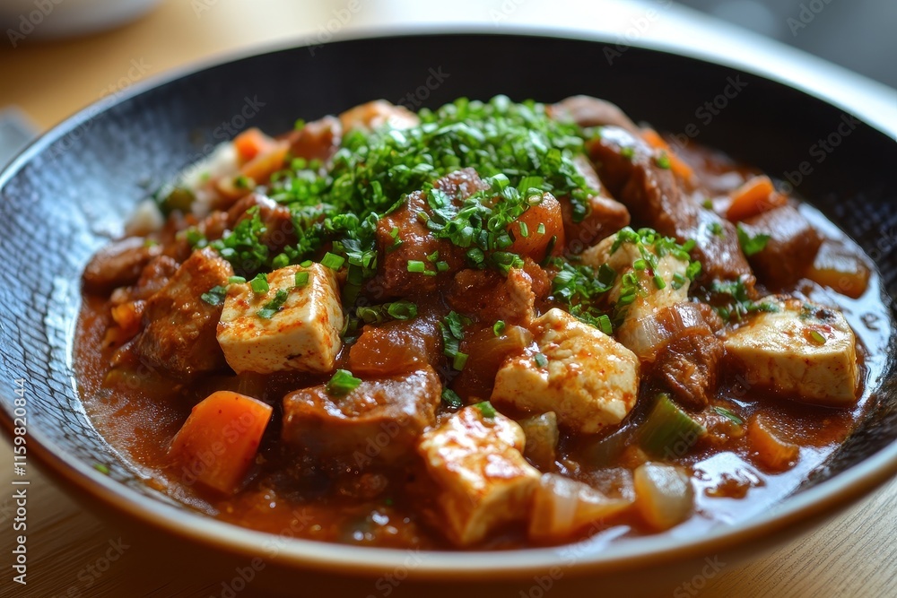 Pork kimchi stew with spicy soft tofu Pork kimchi stew with spicy soft tofu