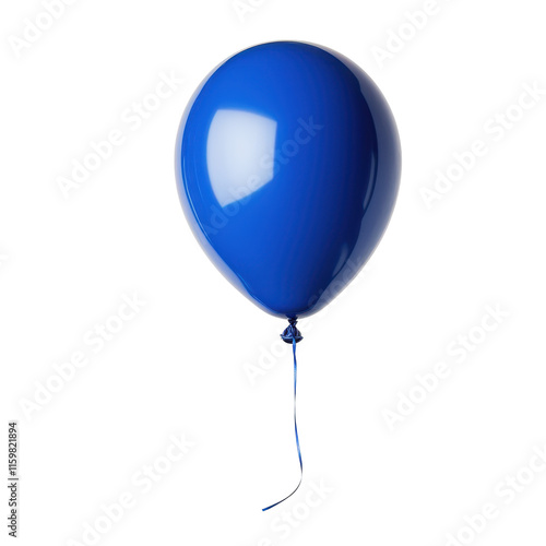 Smooth Blue Balloon Isolated on White Background