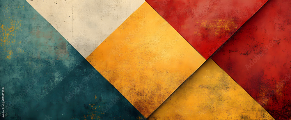 Abstract geometric textured background with red, yellow, blue and beige colors. Abstract geometric textured background with red, yellow, blue and beige colors.