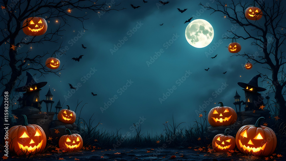 Halloween border copy space area Halloween border copy space area