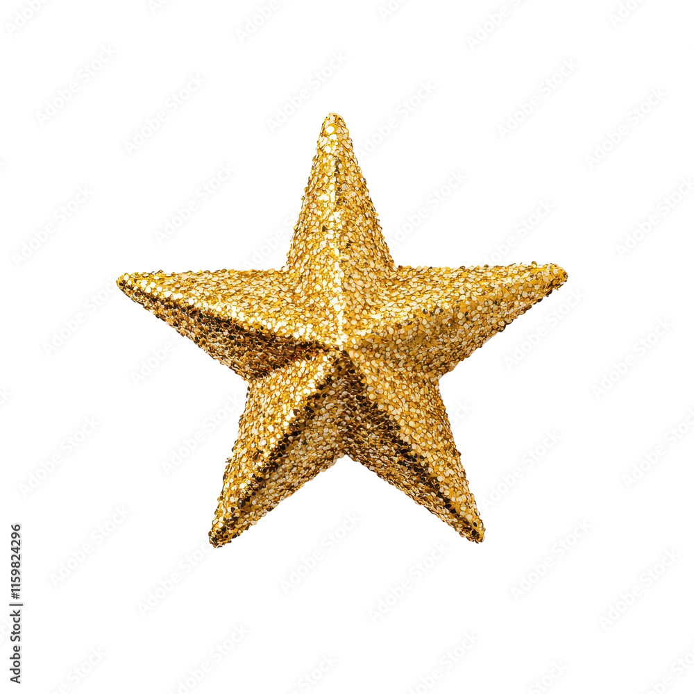 Glittering Gold Star with Metallic Texture Glittering Gold Star with Metallic Texture