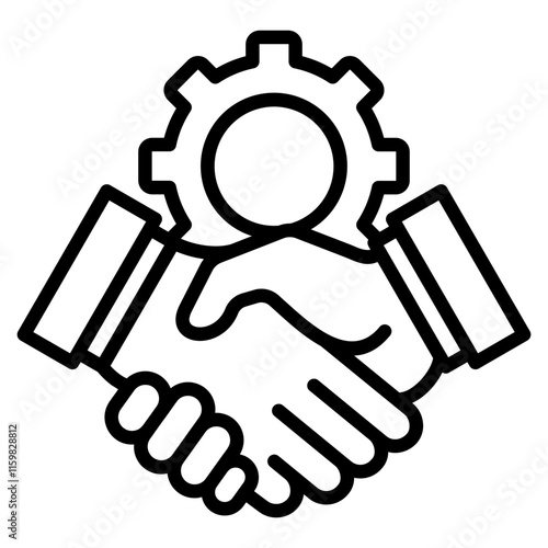 Handshake Icon Element For Design