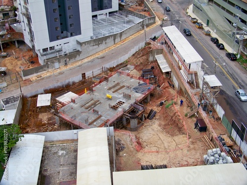 Foundations of a residential building photo