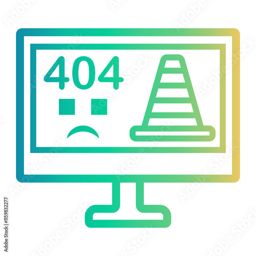 404 Line Gradient Icon