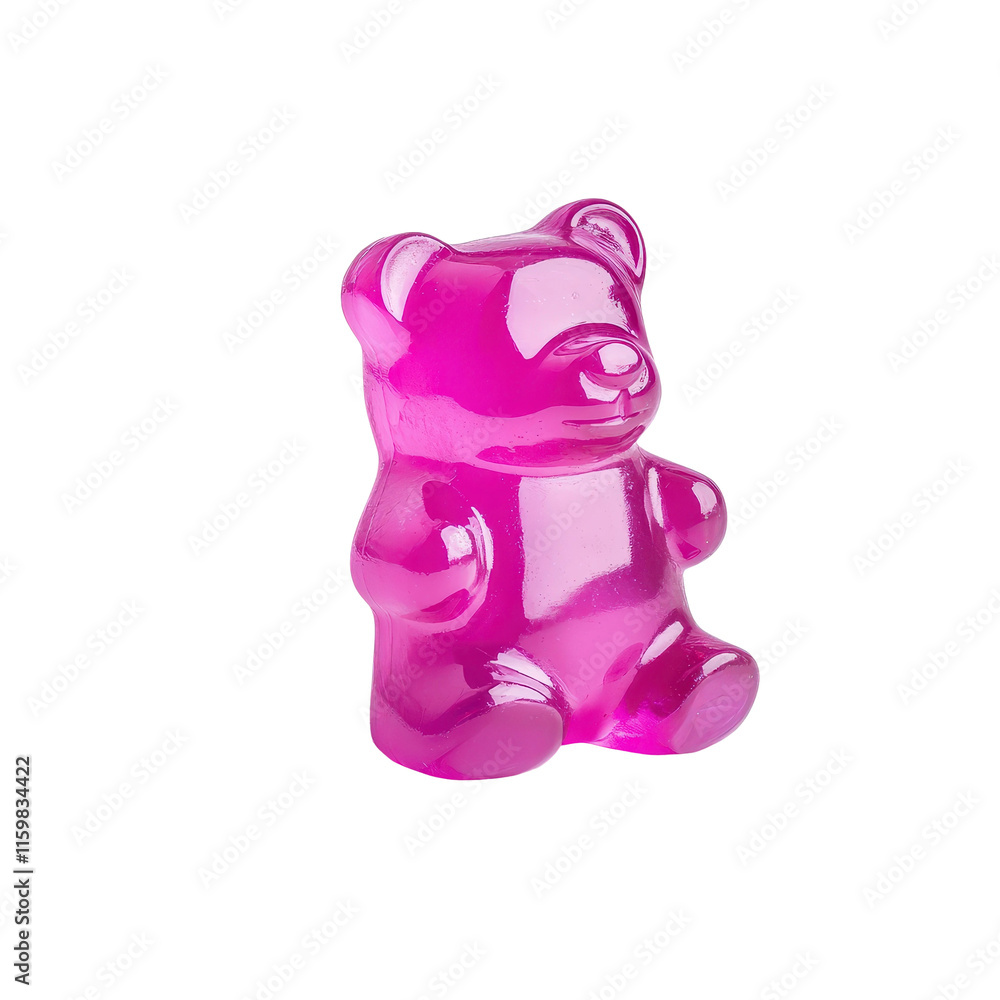 Translucent Purple Gummy Bear with Glossy Finish Translucent Purple Gummy Bear with Glossy Finish