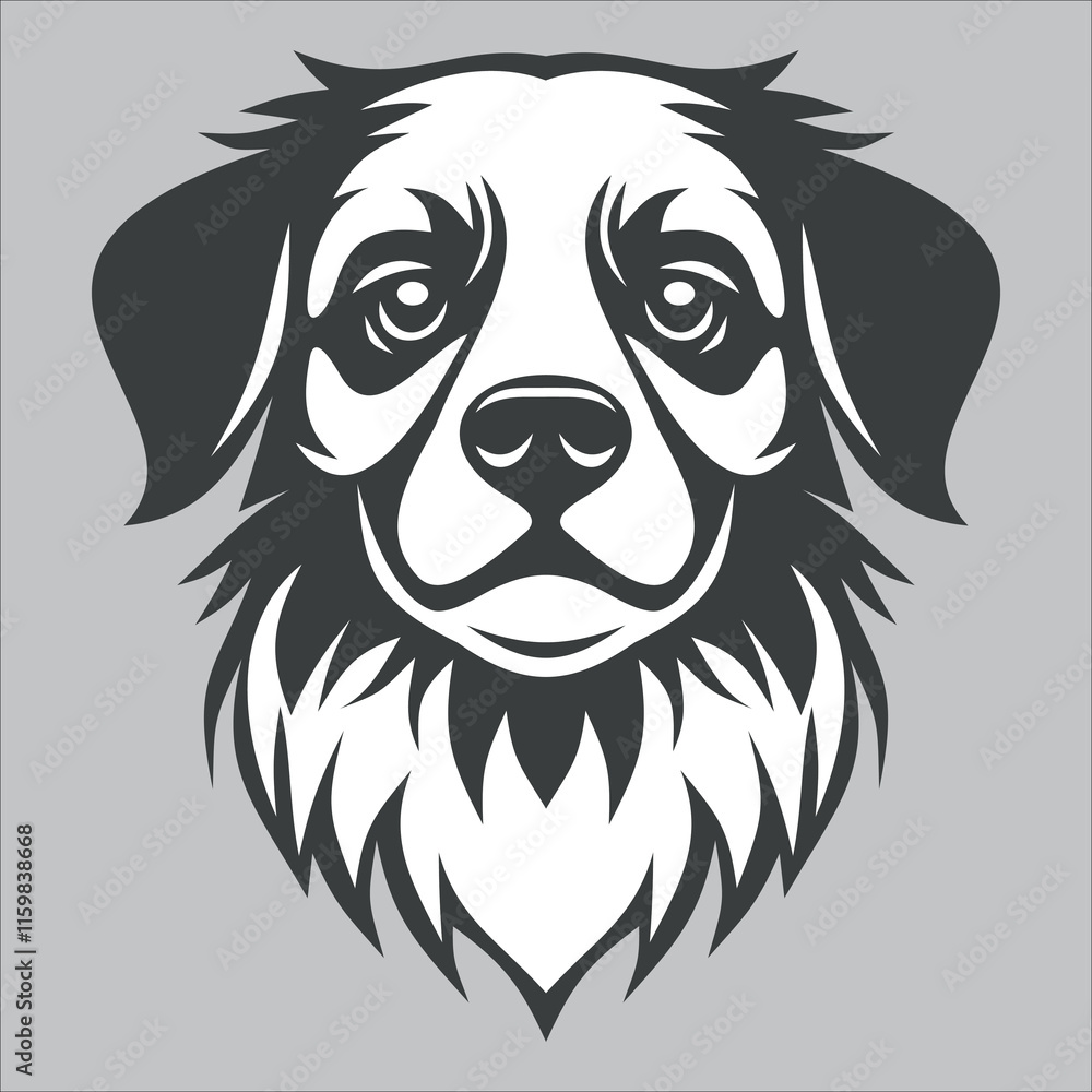 Fototapeta premium dog face vector icon-2