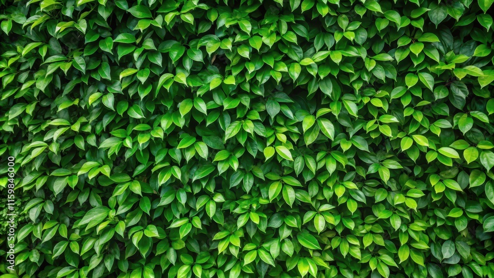 Obraz premium Wall of lush green natural leaves plants, green, natural, leaves, plants, foliage, botanical, garden, background