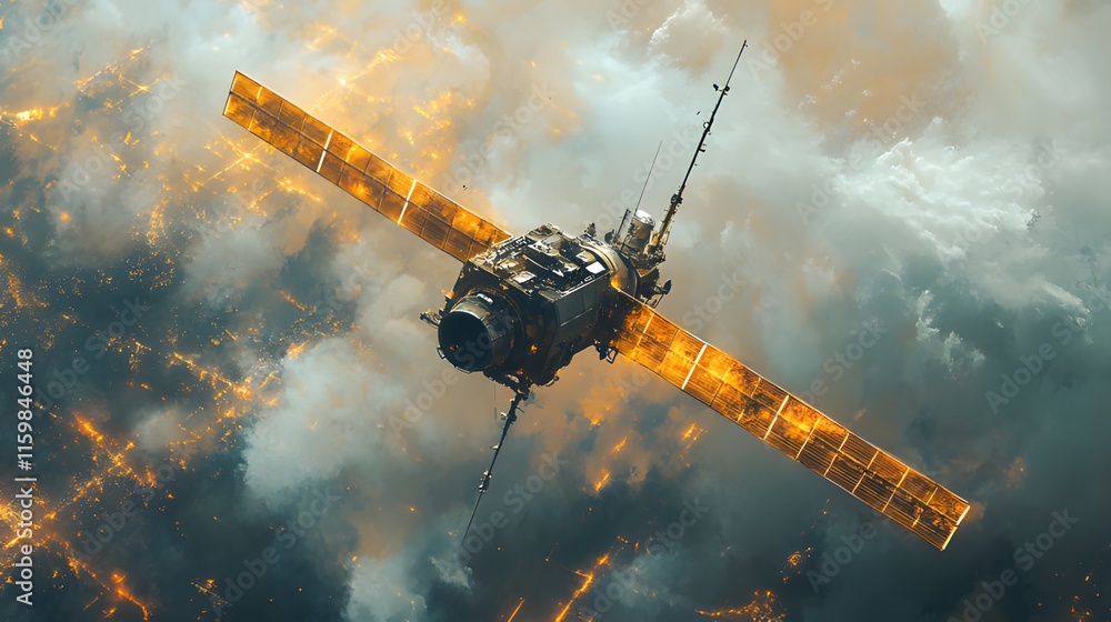 Obraz premium Space satellites and exploration