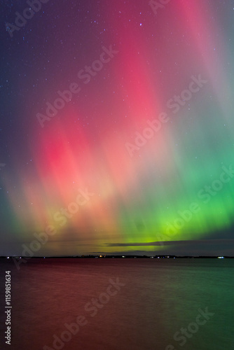 Northern lights over nova scotia north shore