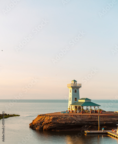 Marina lighthouse sunset