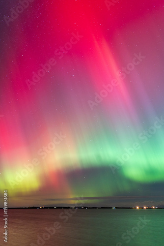Northern lights over nova scotia north shore