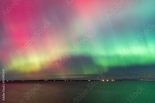 Northern lights over nova scotia north shore