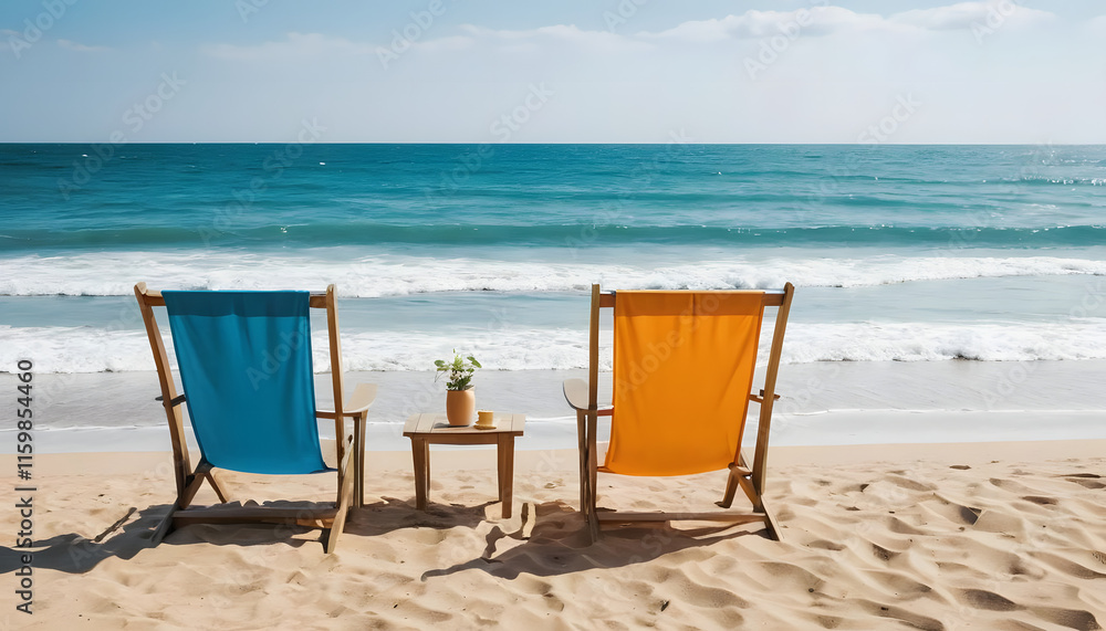beach chairs on a beach