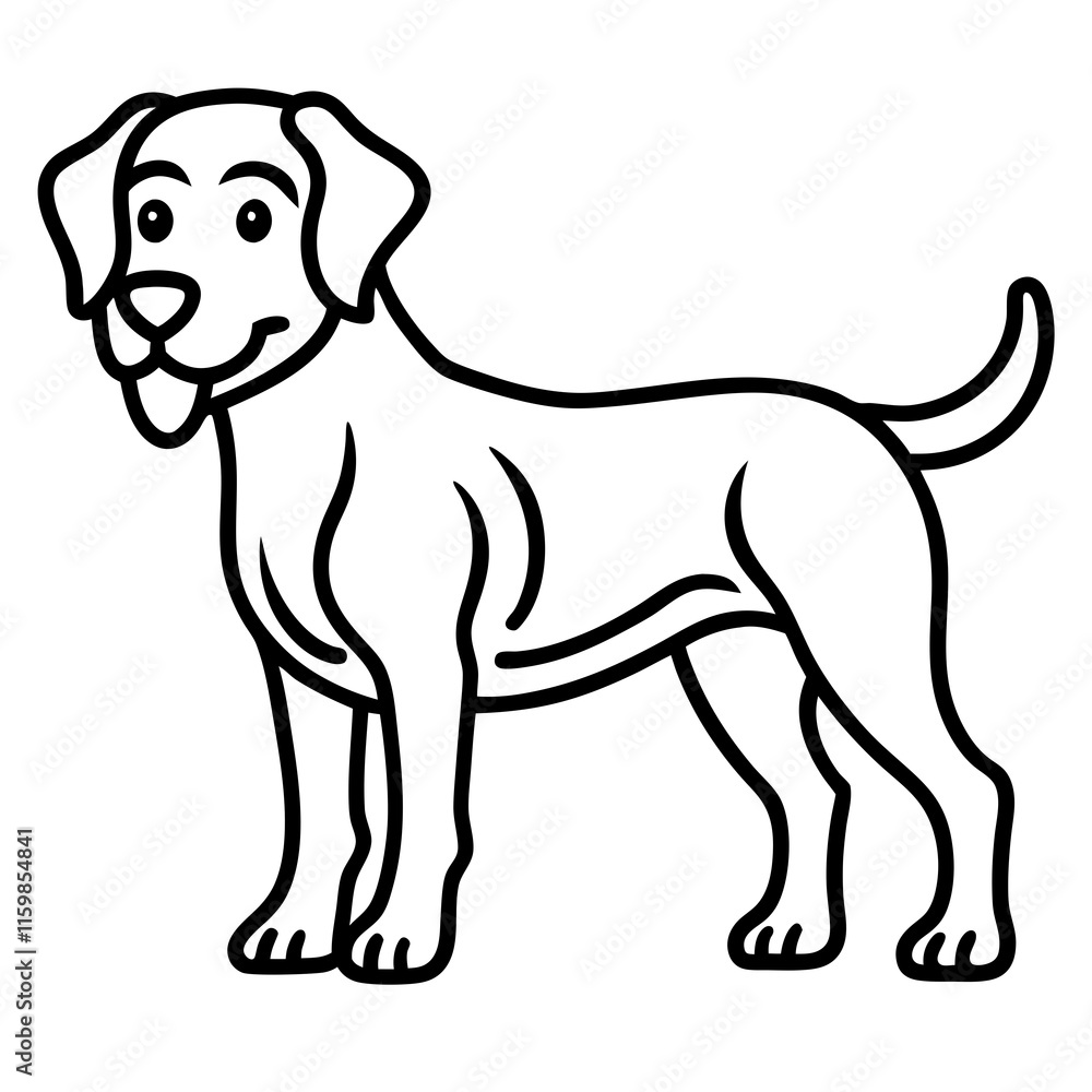 Fototapeta premium black and white dog