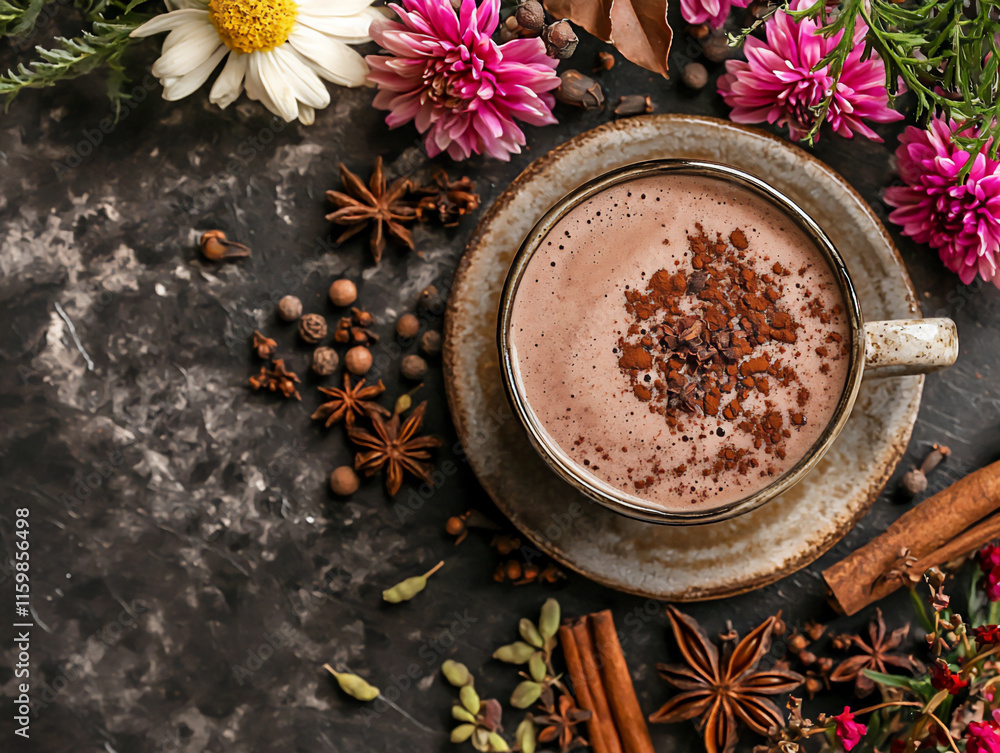 garam masala hot chocolate in an elegant setting garam masala hot chocolate in an elegant setting
