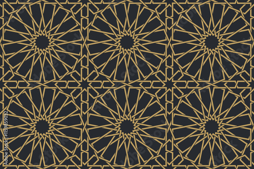 Seamless geometric pattern in authentic arabian style.