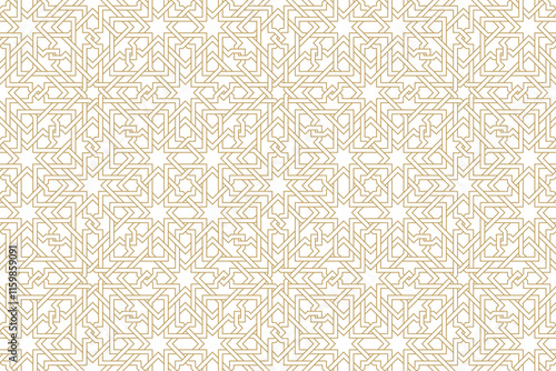 Seamless geometric pattern in authentic arabian style.