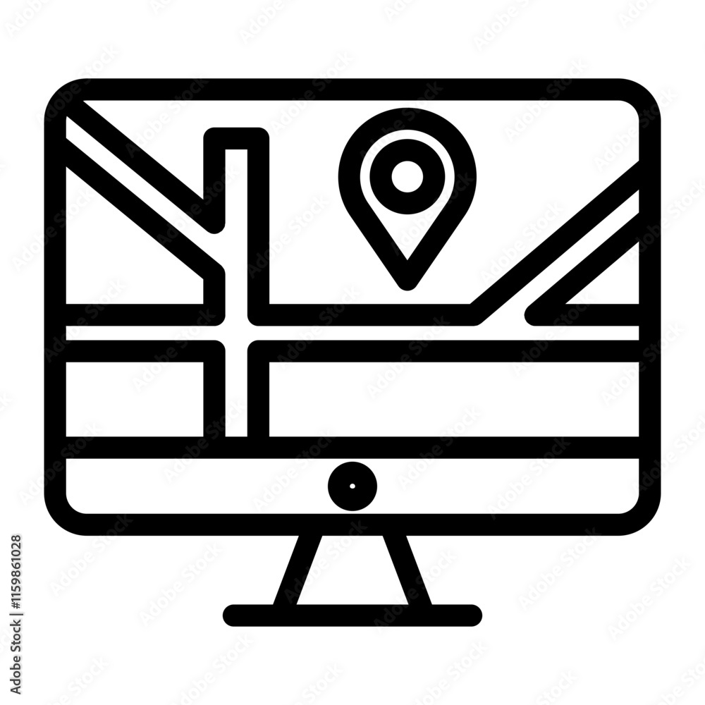 map Line Icon