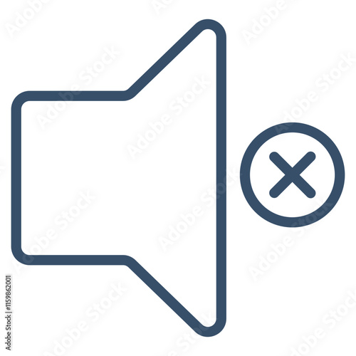 Mute Icon Element For Design