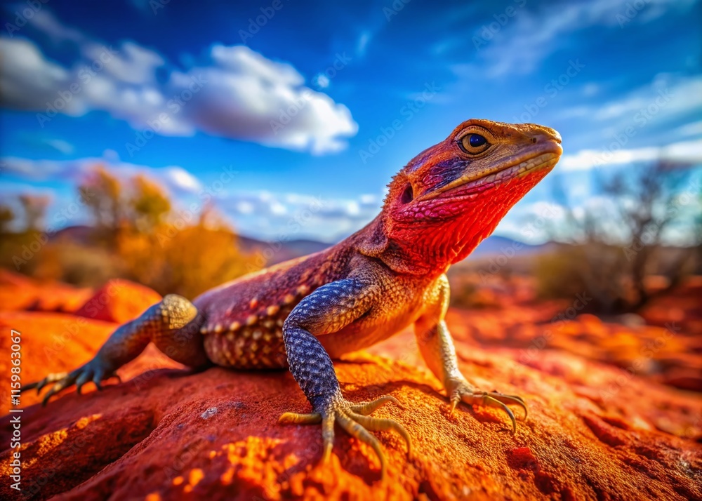 Lizard in Red Outback NSW, Australian Wildlife, Desert Landscape, Nature Photography Lizard in Red Outback NSW, Australian Wildlife, Desert Landscape, Nature Photography